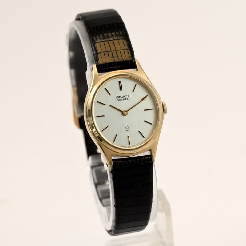 SEIKO レディース腕時計 QUARTZ 22mm Oval Shape Gold Filled ASGP Ref.1400-5160 手錶 古董錶