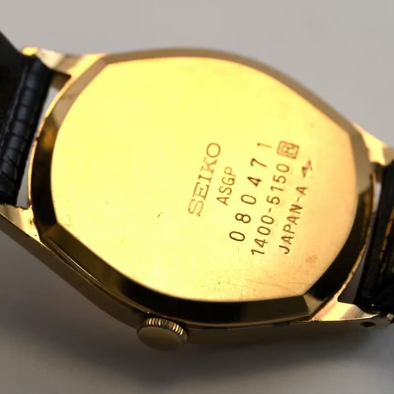 SEIKO レディース腕時計 QUARTZ 22mm Oval Shape Gold Filled ASGP Ref.1400-5160 手錶 古董錶