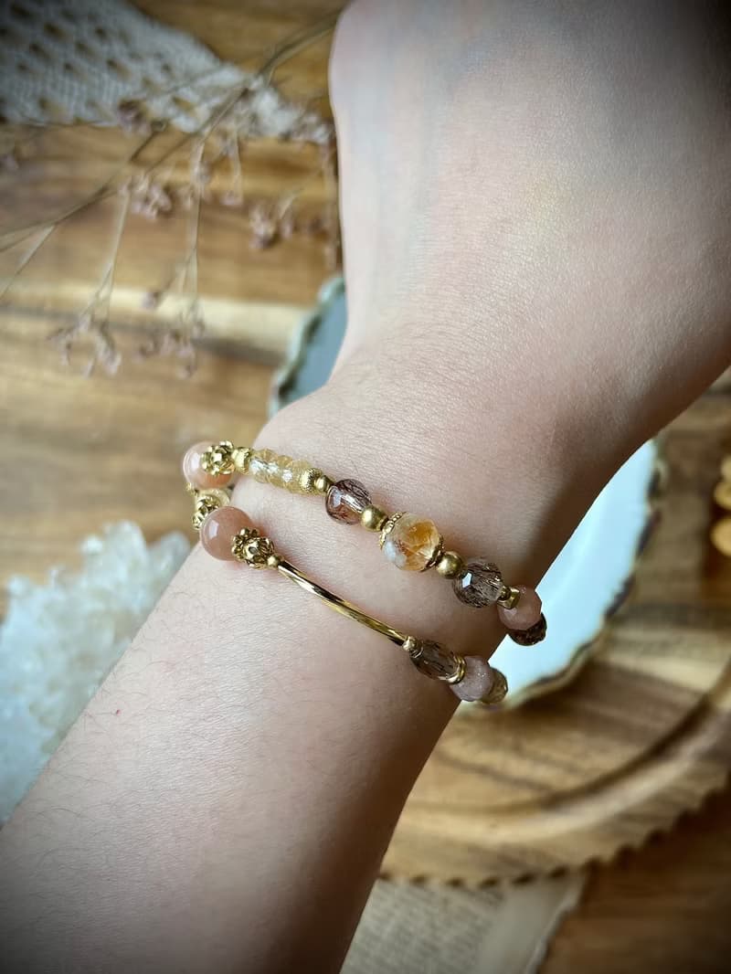 -羅馬假期-天然水晶手鏈/黃銅手鍊