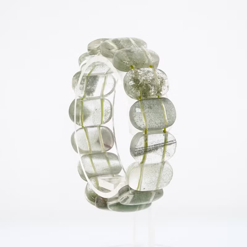 寶麗金珠寶-天然綠幽靈水晶手排