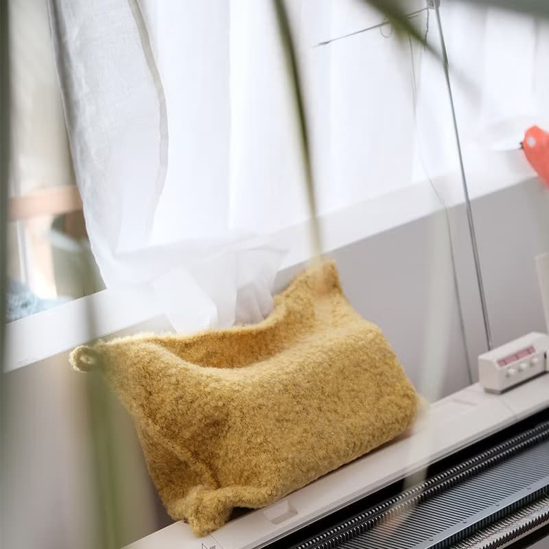 超柔羊毛氛圍感紙巾袋抽紙/盒裝紙巾通用裝飾袋 聖誕春節日禮物