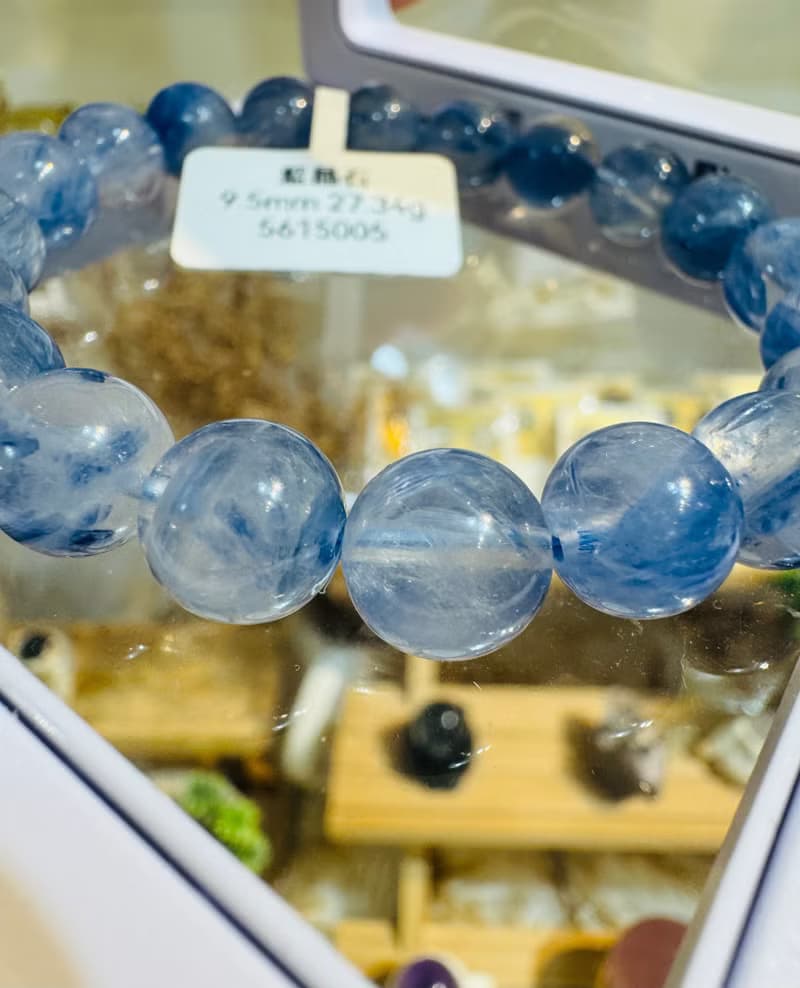 藍色櫻花雨濃色玉化藍晶石9.5mm27.34g轉運水晶提升洞悉力