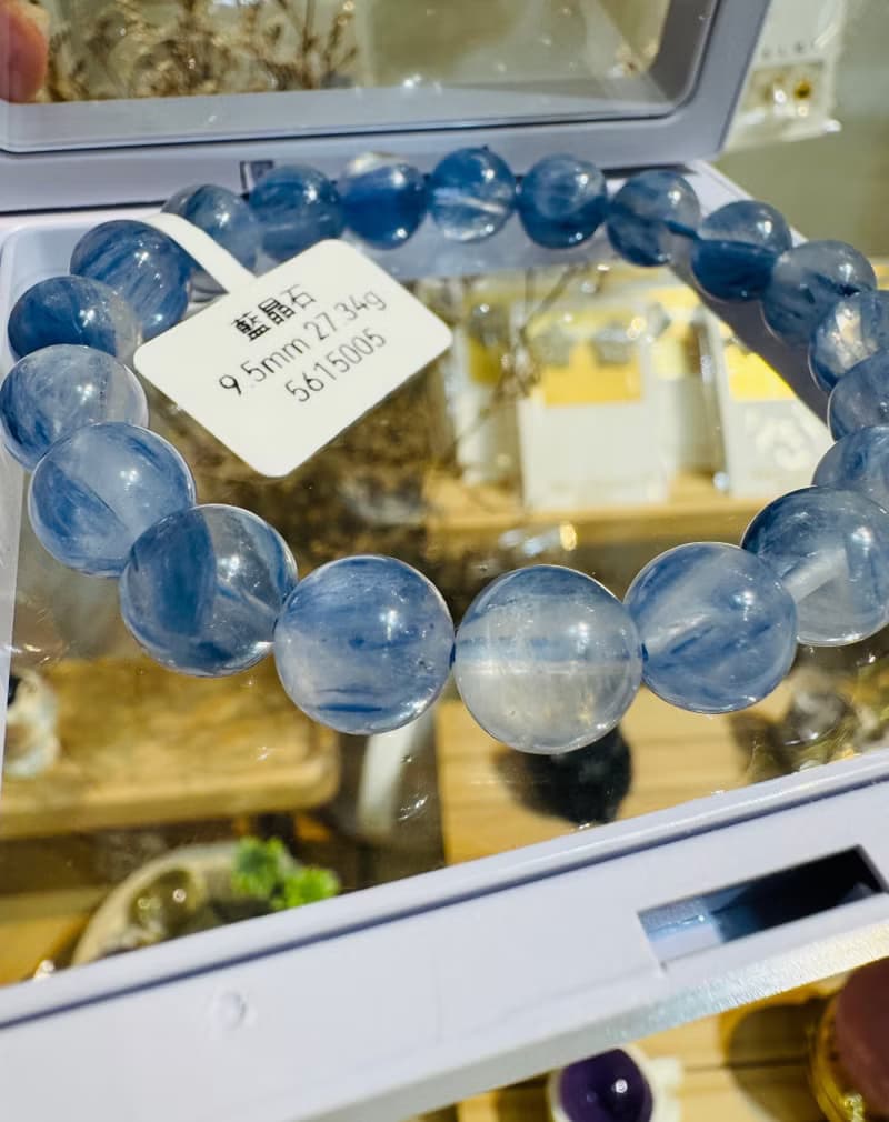 藍色櫻花雨濃色玉化藍晶石9.5mm27.34g轉運水晶提升洞悉力