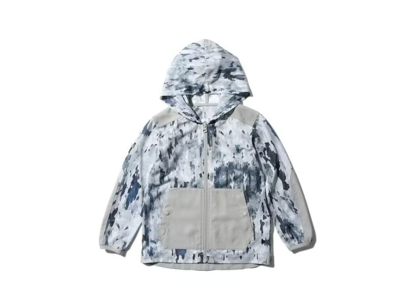 Kids 印花昆蟲盾 網眼連帽外套 淺灰色