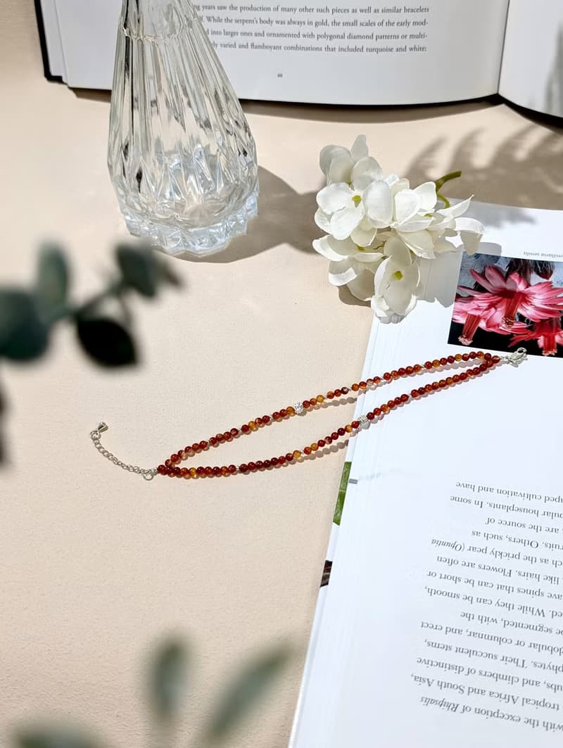 【 大陸紅瑪瑙手鍊 - 勇氣與自信】花語能量 台灣手作天然石