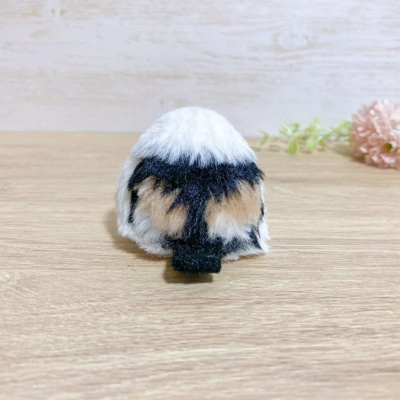 もふもふましゅまろシマエナガ バッグチャームにもなる羊毛フェルトマスコット ふわふわしまえなが 植毛フェルト人形 飾り 置き物 ぬいぐるみ キーホルダー 小鳥