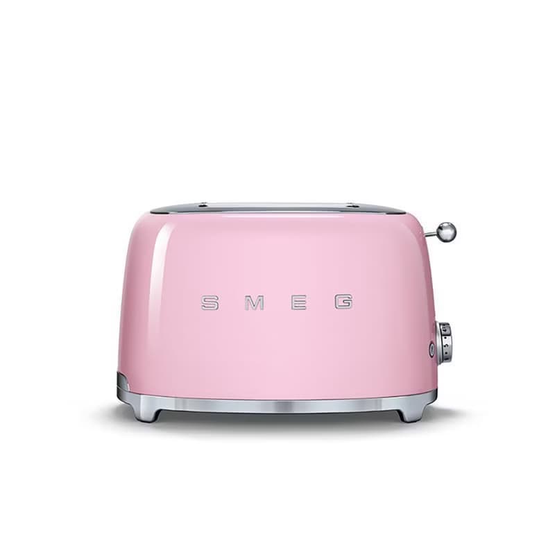 【SMEG】義大利復古美學 2片式烤麵包機-粉紅色