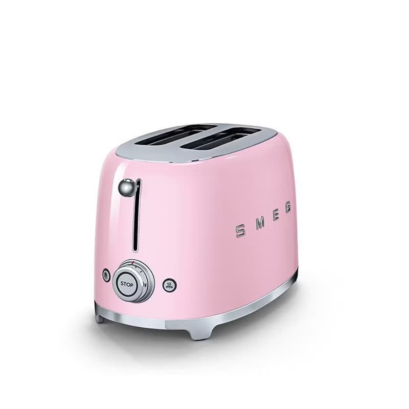 【SMEG】義大利復古美學 2片式烤麵包機-粉紅色