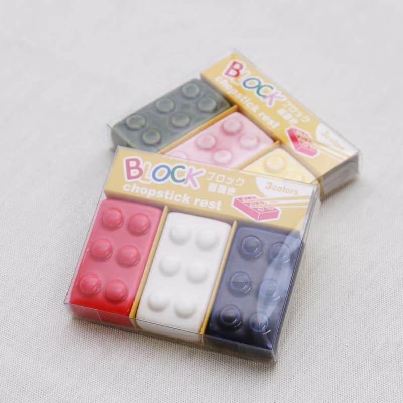 Block Chopstick Rest Ceramic Gift Present Tableware Colourful Cutlery Kitchen