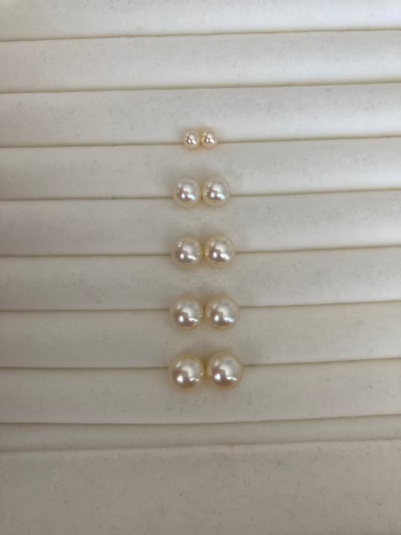 無調色無染色天然羽黃金色akoya珍珠耳釘 無耳洞夾式耳環 18K黃金