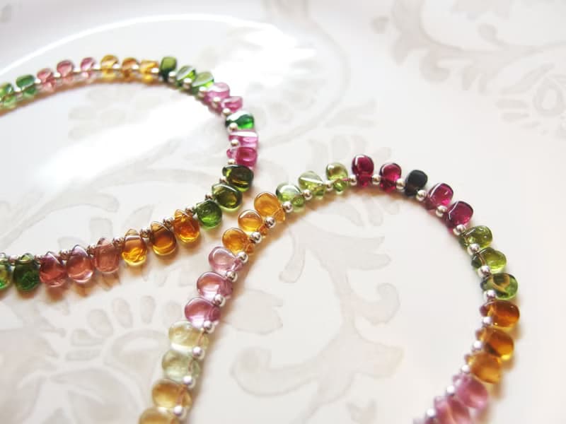 晶晶工坊*Love2hm 【千穗】彩色糖果碧璽/925純銀/手鍊/腳鍊