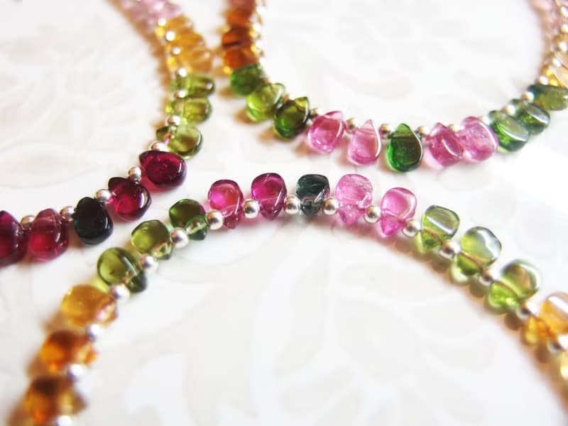 晶晶工坊*Love2hm 【千穗】彩色糖果碧璽/925純銀/手鍊/腳鍊