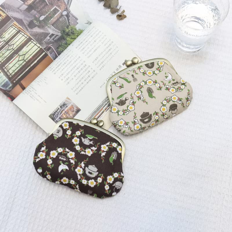 宇治親子口金包-茶花