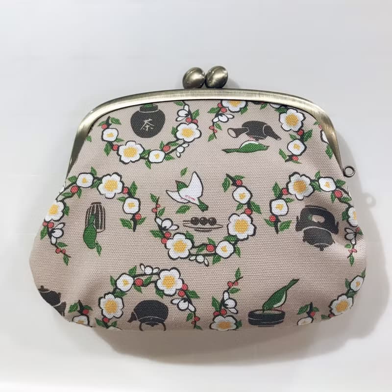 宇治親子口金包-茶花