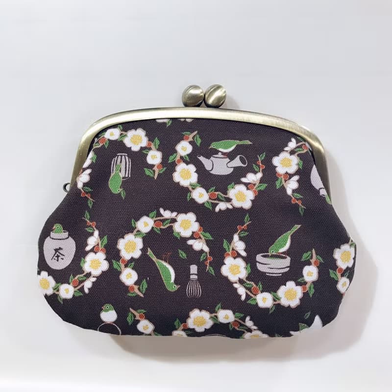 宇治親子口金包-茶花