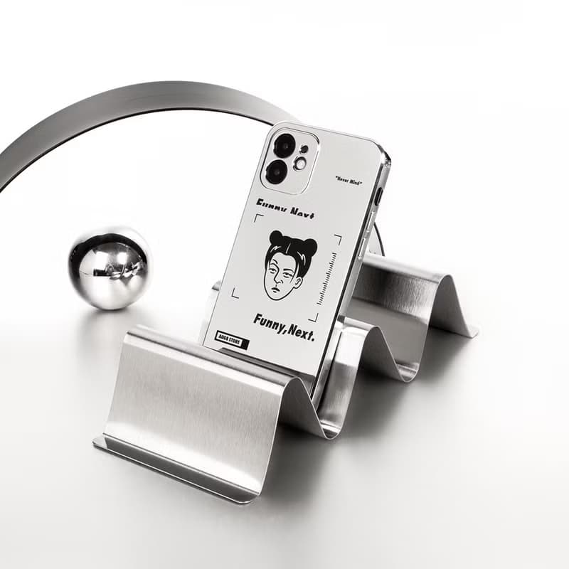 AUG8 STORE 白眼女情侶電鍍鏡面iPhone手機殼 亮面軟殼