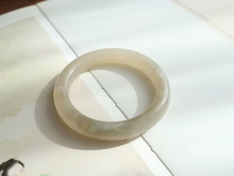 天然藕粉和田玉手鐲粉紫色冰底料玉質細膩油潤清新粉糯56圈口送禮