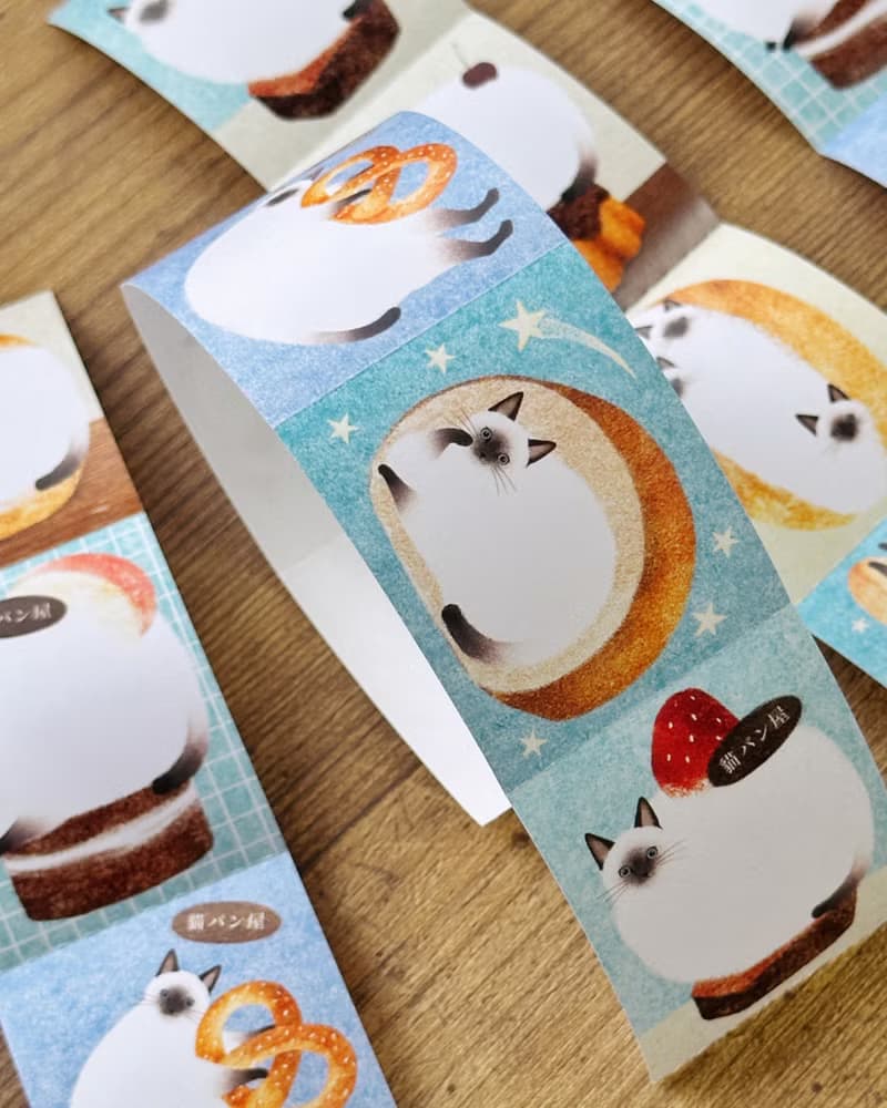 便籤紙膠帶 - 暹羅貓パン屋