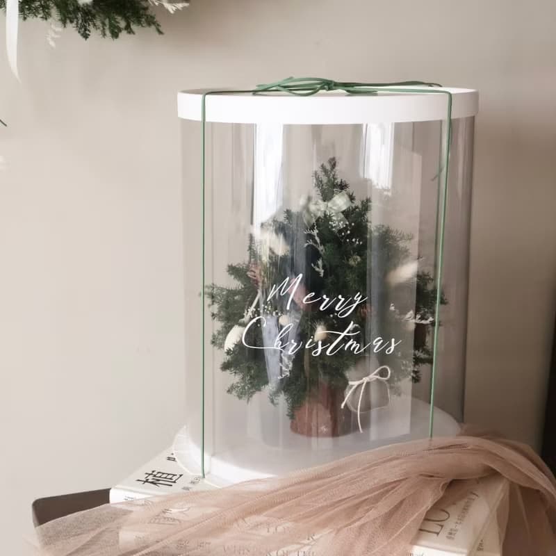 聖誕禮盒 韓式聖誕布品款 清新白綠聖誕樹 聖誕花圈組合