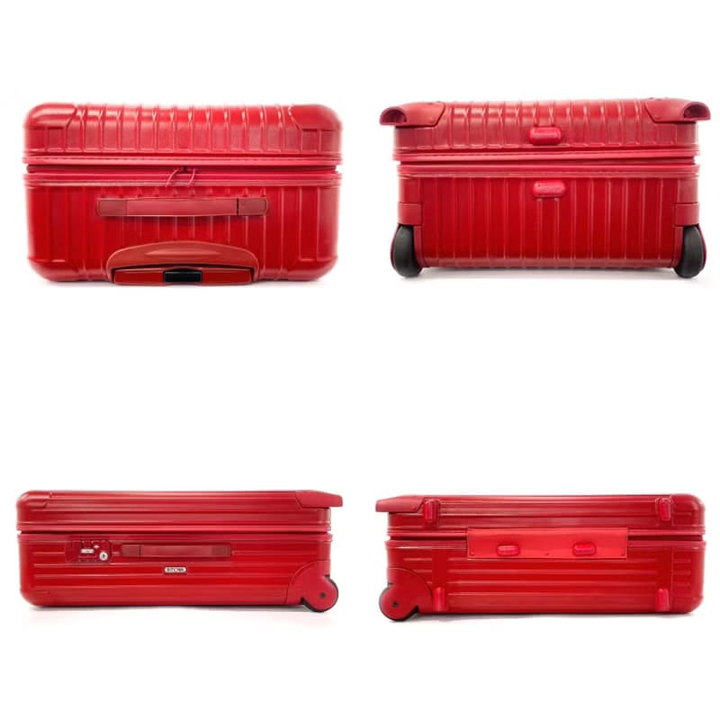 【日本直送 中古美品】リモワ RIMOWA スーツケース・キャリーケース 855.63 サルサ 2輪 ポリカーボネート レッド 63L