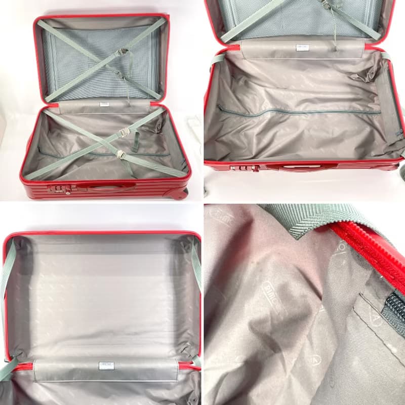 【日本直送 中古美品】リモワ RIMOWA スーツケース・キャリーケース 855.63 サルサ 2輪 ポリカーボネート レッド 63L
