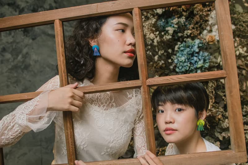 刺繡耳飾 - Sun On The Mountain Eardrop日日山光