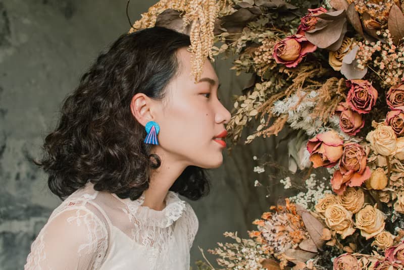 刺繡耳飾 - Sun On The Mountain Eardrop日日山光