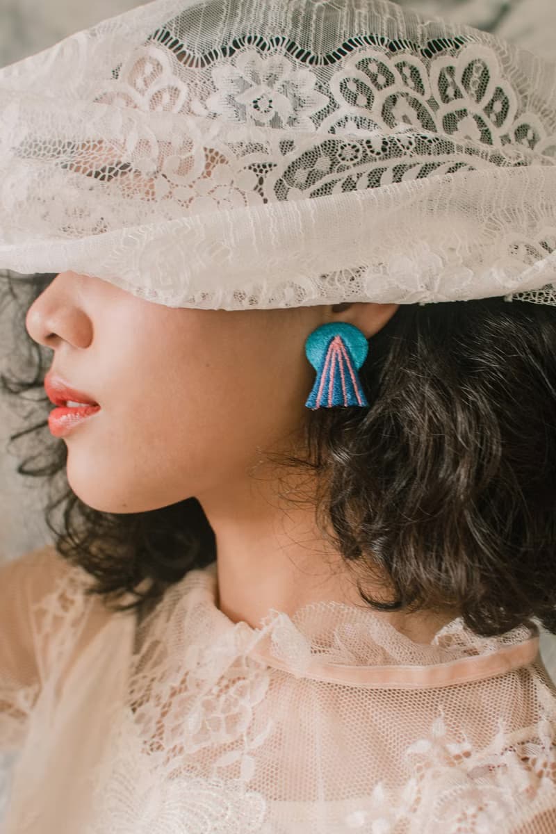 刺繡耳飾 - Sun On The Mountain Eardrop日日山光