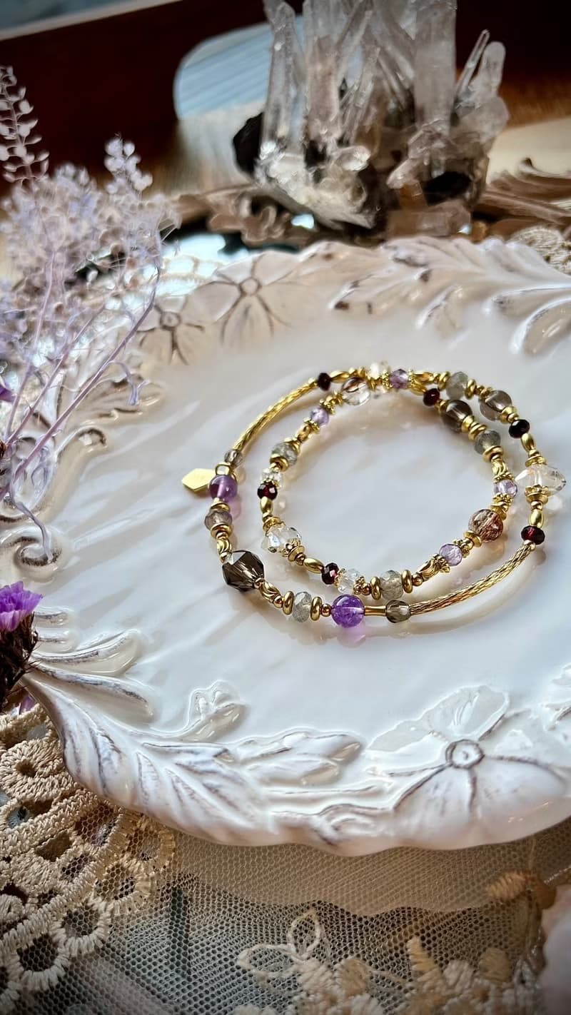 -為往事療傷-天然水晶手鏈/黃銅手鍊