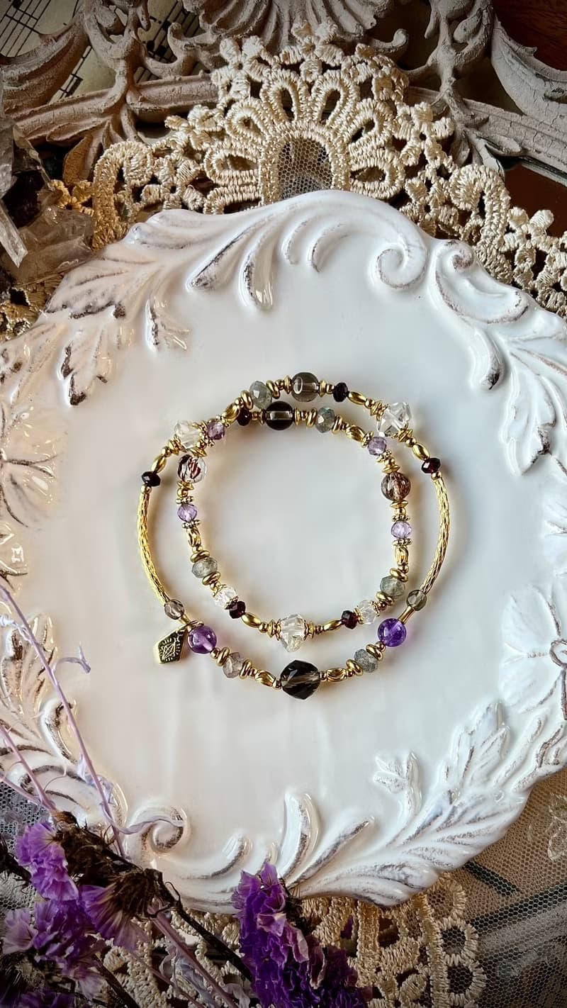 -為往事療傷-天然水晶手鏈/黃銅手鍊