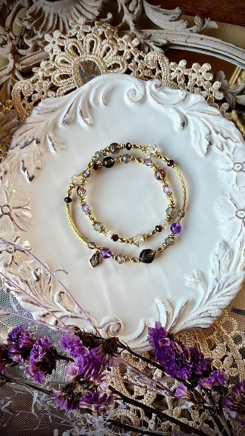 -為往事療傷-天然水晶手鏈/黃銅手鍊