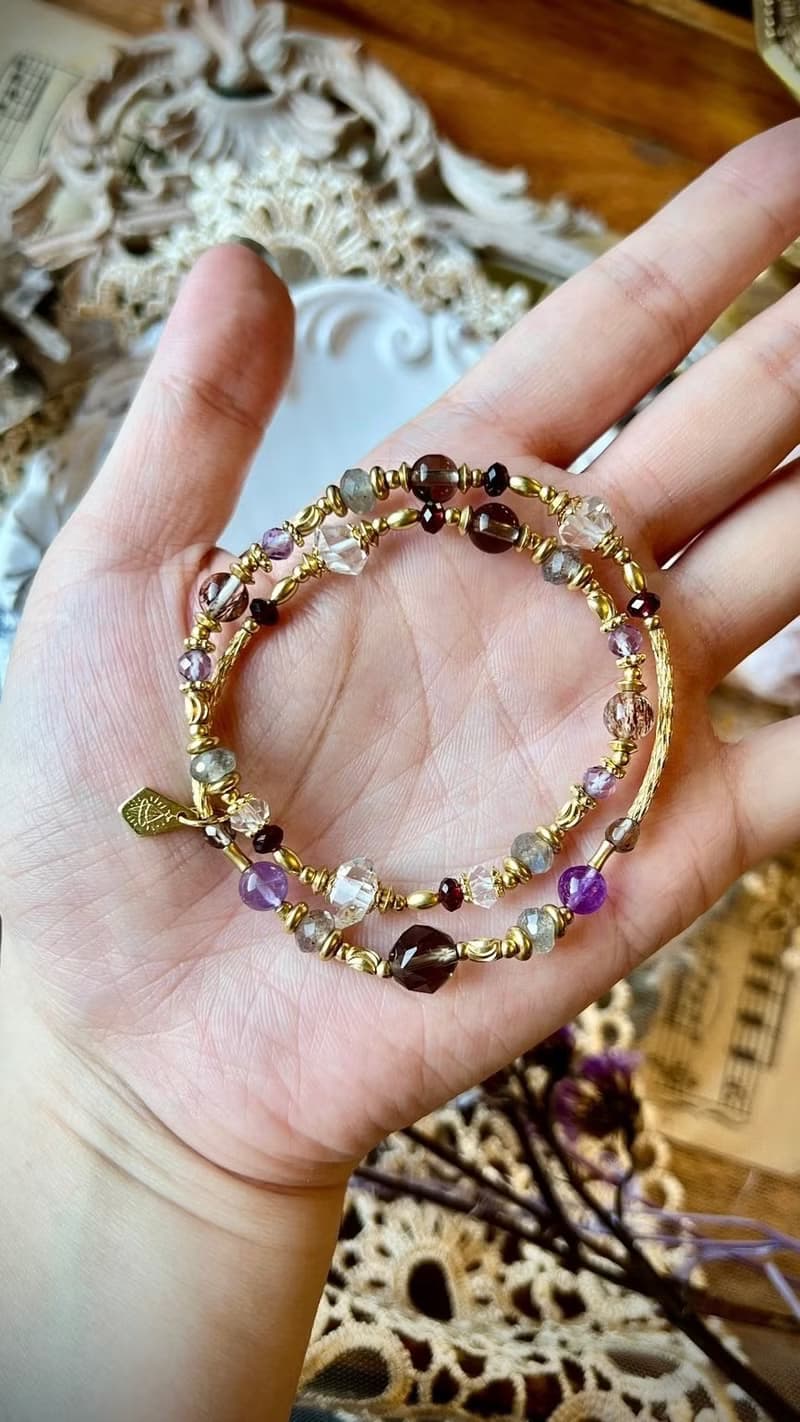 -為往事療傷-天然水晶手鏈/黃銅手鍊