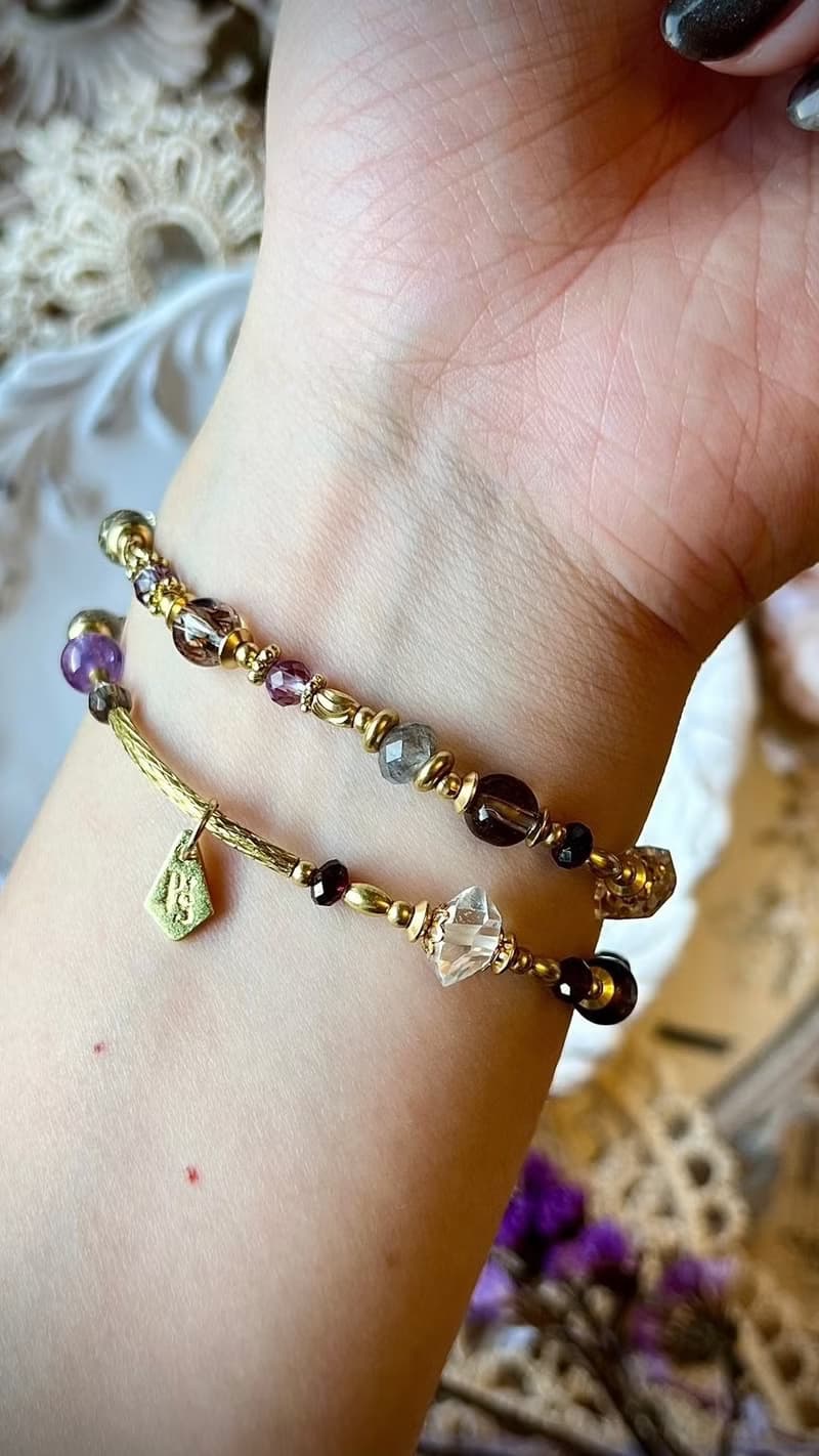 -為往事療傷-天然水晶手鏈/黃銅手鍊