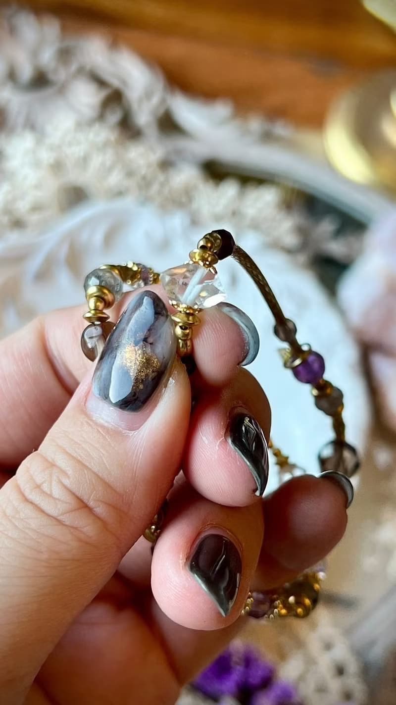 -為往事療傷-天然水晶手鏈/黃銅手鍊