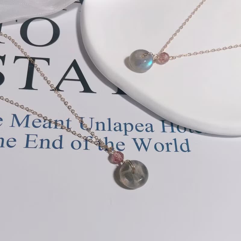 拉長石平安扣 14kgf項鍊