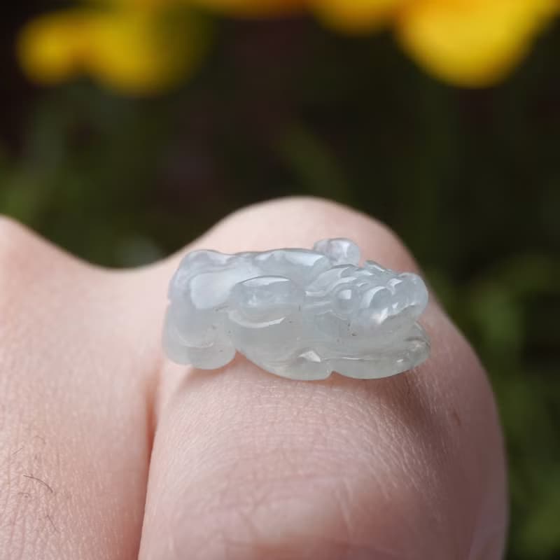【招財神獸】冰種翡翠小貔貅吊飾 | 天然緬甸玉翡翠A貨 | 送禮
