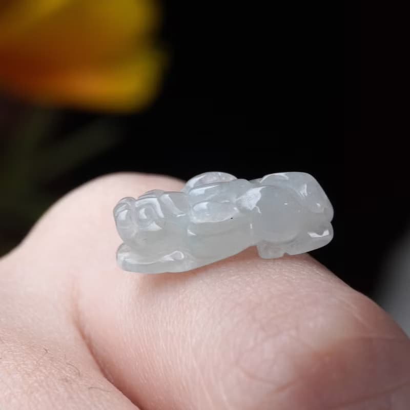 【招財神獸】冰種翡翠小貔貅吊飾 | 天然緬甸玉翡翠A貨 | 送禮