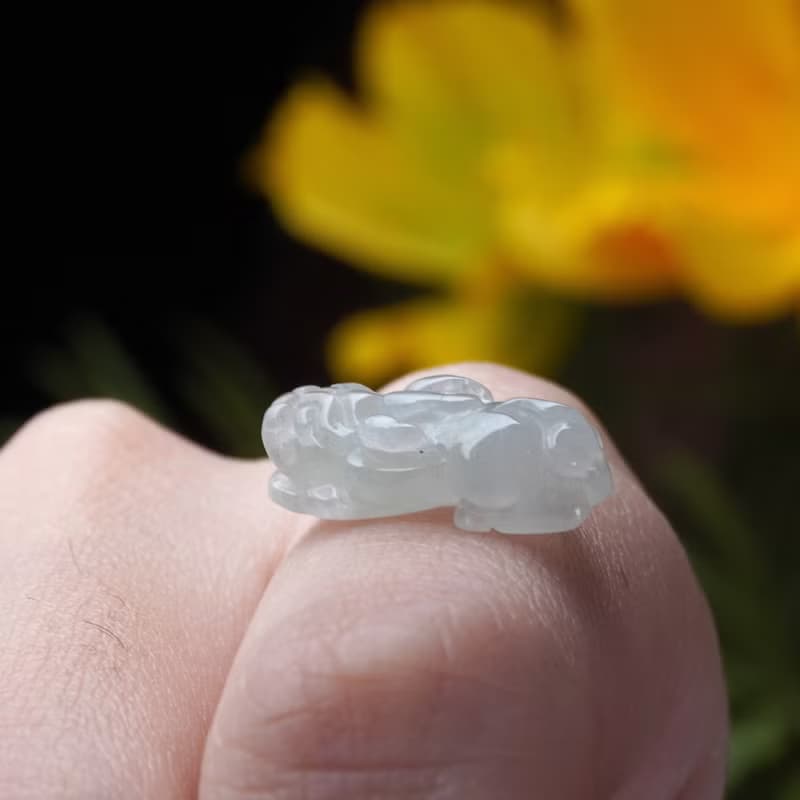 【招財神獸】冰種翡翠小貔貅吊飾 | 天然緬甸玉翡翠A貨 | 送禮