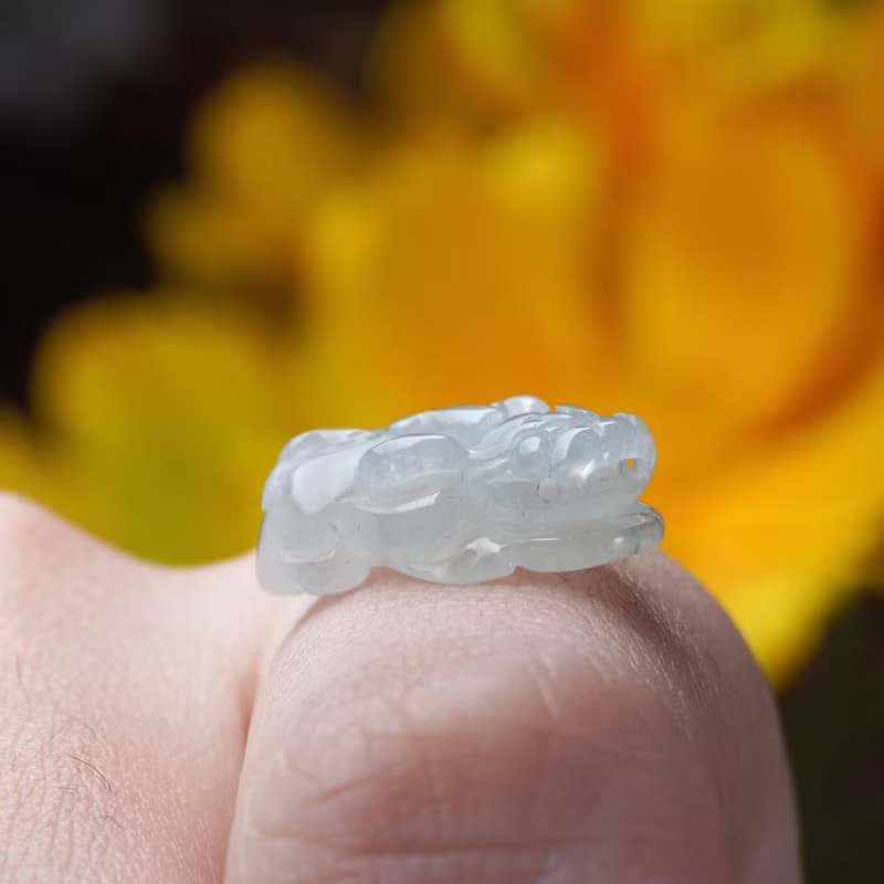 【招財神獸】冰種翡翠小貔貅吊飾 | 天然緬甸玉翡翠A貨 | 送禮