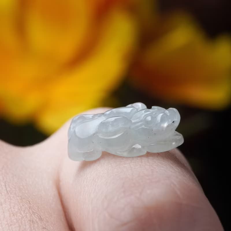 【招財神獸】冰種翡翠小貔貅吊飾 | 天然緬甸玉翡翠A貨 | 送禮
