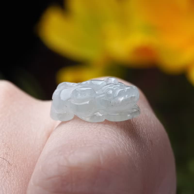 【招財神獸】冰種翡翠小貔貅吊飾 | 天然緬甸玉翡翠A貨 | 送禮