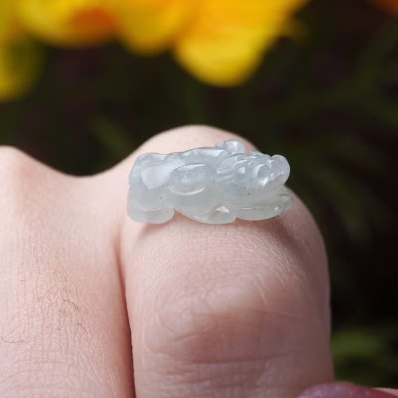 【招財神獸】冰種翡翠小貔貅吊飾 | 天然緬甸玉翡翠A貨 | 送禮