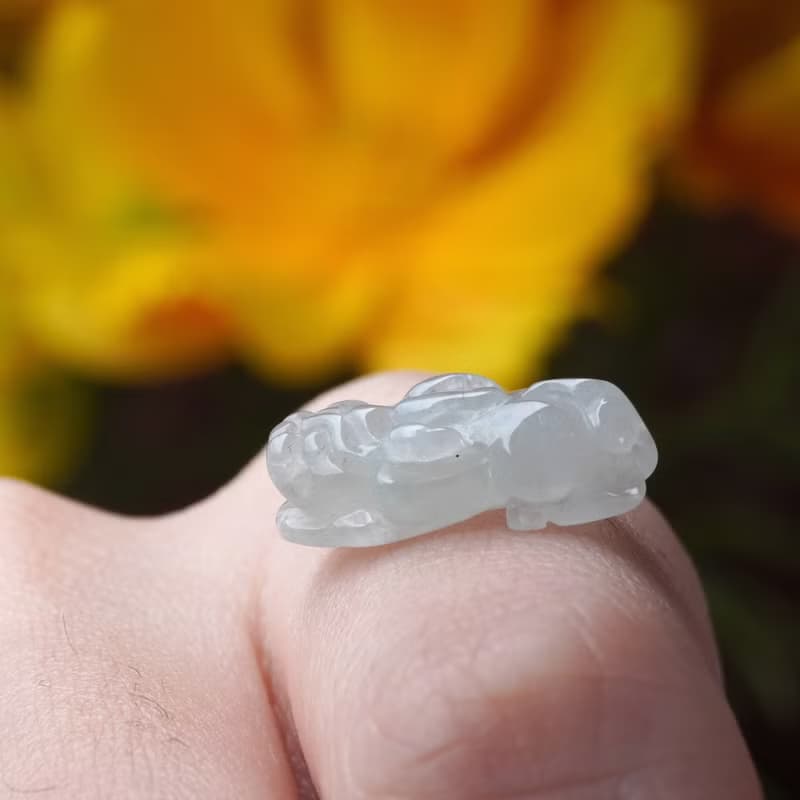 【招財神獸】冰種翡翠小貔貅吊飾 | 天然緬甸玉翡翠A貨 | 送禮