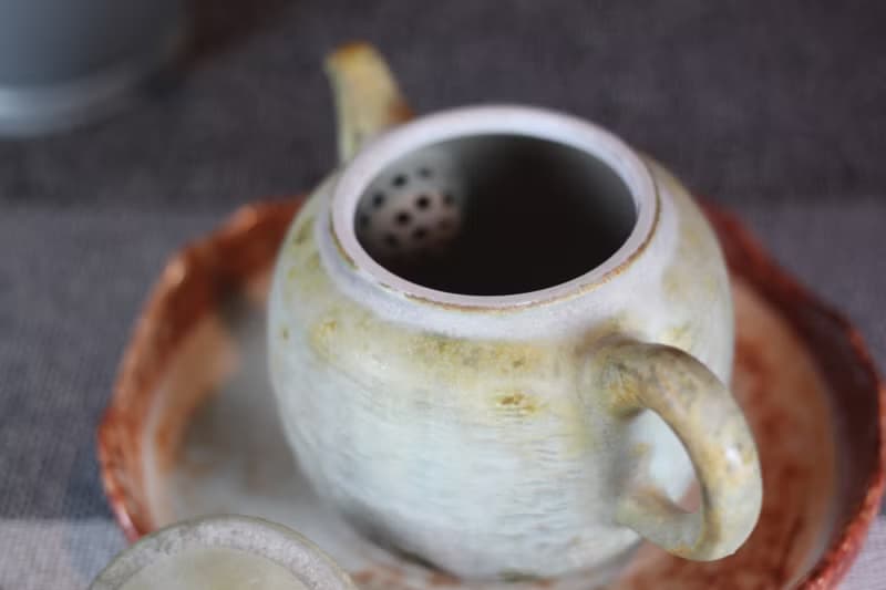 【送禮好物】220ml 柴燒重落灰 手拉坯茶壺 鶯歌葉敏祥作品