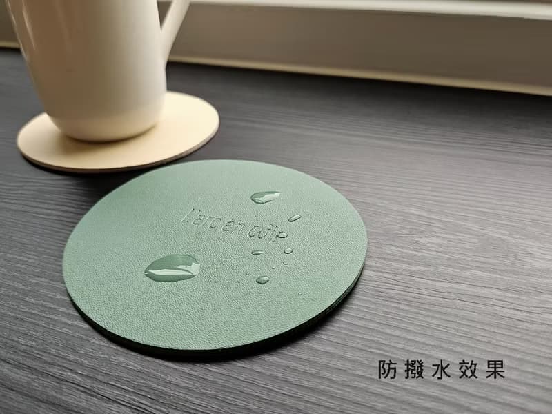 防撥水真皮革杯墊 隔熱墊 四入組