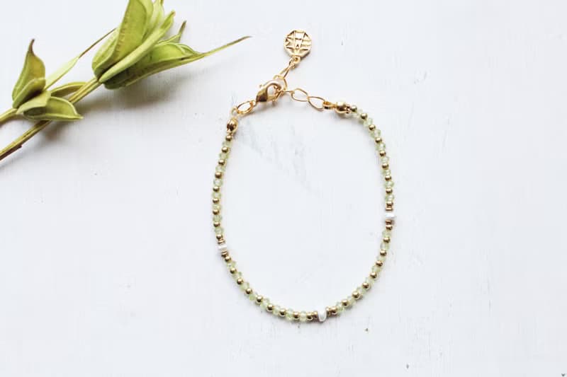 8月誕生石-Peridot橄欖石優雅寶石系列銅手鍊