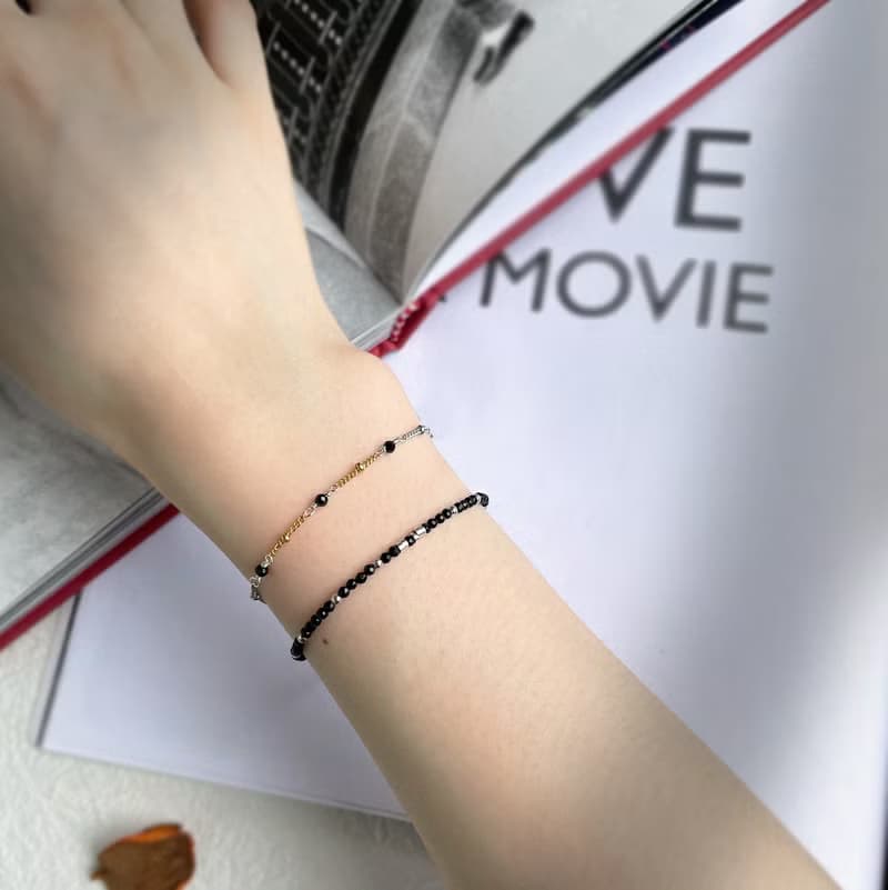 Found.Myth 阿波羅的樂章手鍊 天然黑尖晶 14kgf 925純銀 手工製