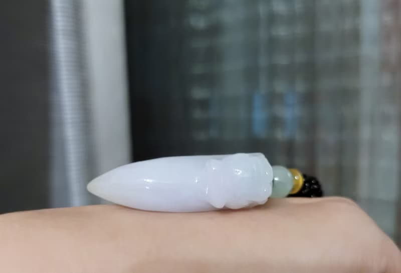 【親翠】天然翡翠 嬌潤飄黃翡龍牙項鍊 畢業禮物