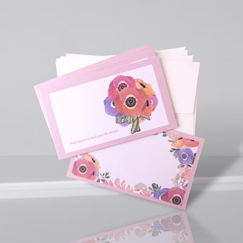 メッセージカード封筒セット/アネモネブーケ