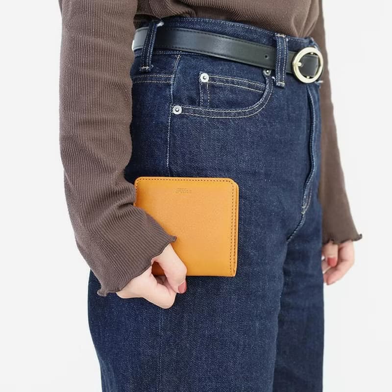 日本典雅質感 輕巧女性軟質牛皮手工短夾 Made in Japan by Folna